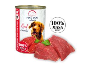 FINE DOG Exclusive konzerva pro psy hovězí 100% masa 400 g