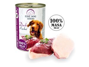 FINE DOG Exclusive konzerva pro psy kachní 100% masa 400 g