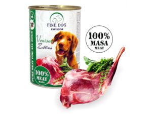 FINE DOG Exclusive konzerva pro psy zvěřina 100% masa 400 g