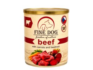FINE DOG FoN Grain-free konzerva hovězí s mrkví a červenou řepou 800 g