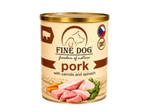 FINE DOG FoN Grain-free konzerva vepřové s mrkví a špenátem 800 g
