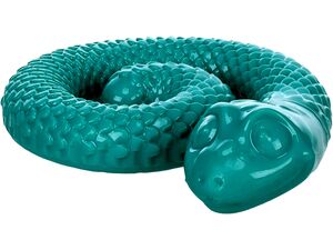 Flamingo hračka pro psa pískací had na pamlsky 17 x 16,2 x 4,3 cm, guma/TPR  tyrkysová