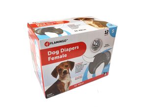 Flamingo papírové pleny pro feny S 32-48 cm při inkontinenci, hárání / bígl / 12 ks