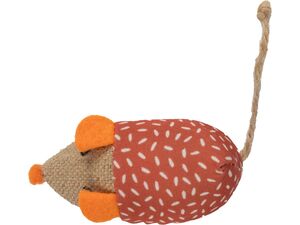 Flamingo hračka pro kočku myš 17 x 4,8 x 4 cm se šantou textil hnědý