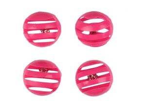Flamingo hračka pro kočku 4 ks kuliček s rolničkou průměr 3,9 cm růžová