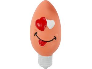 Flamingo hračka pro psa žárovka pískací, 5,2 x 9,4 cm latex oranžová