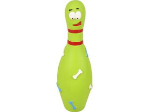 Flamingo hračka pro psa kuželka 6,5 x 20 cm, pískací, latex, zelená