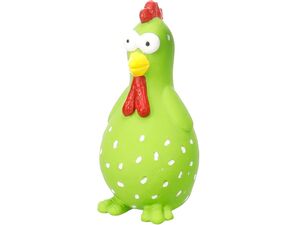 Flamingo hračka pro psa kuře 5 x 6,3 x 10,9 cm se zvukem latex zelená