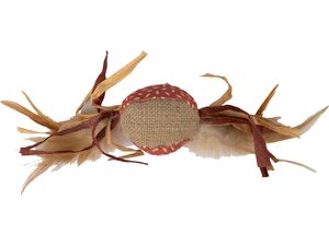 Flamingo hračka pro kočku míč 18 x 4,5 x4,5 cm se šantou a zvonkem textil