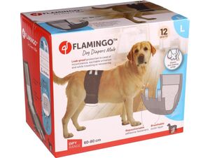 Flamingo papírové pleny pro psy L 60-80 cm  při inkontinenci / retrívr / 12 ks