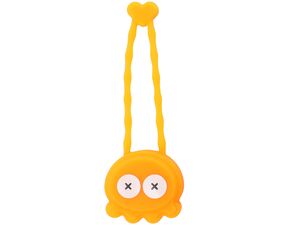 Flamingo LED svítící přívěšek silikonový s baterii oranžový