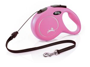 Vodítko flexi Classic M 20 kg x 8 m lanko růžová