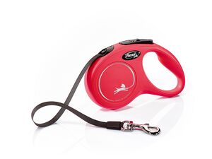 Vodítko flexi Classic S Small 15 kg x 5 m pásek červený