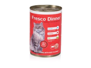 FRESCO Dinner cat hovězí v omáčce 415g 9002