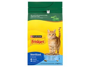 Friskies for sterile cats losos a zelenina 1,5 kg granule