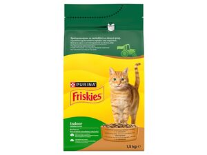 Friskies indoor kuřecí 1,5 kg  granule s trávou granule