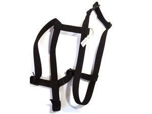 Sedlářství Doležel Postroj pro psa clasik H 6 25mm/50-72/53-92cm nylon černý