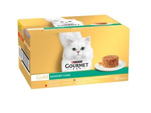 Gourmet gold 85 g Savoury Cake 48 x 85 g hovězí, kuře , krůta,jehně