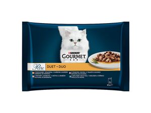 Gourmet kapsa Perle 4 x 85 g Mini filets ve šťávě hovězí,kachna,jehněčí,králík