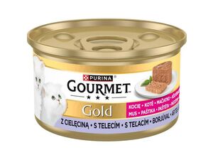 Gourmet gold Kitten 85 g s telecím paštika