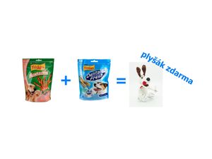 Balíček PURINA Funtastix 175 g + dental Fresh 110 g + dárek plyšový Harlekýn