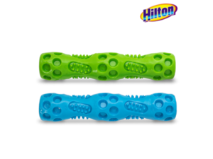 Hilton hračka pro psa dentální tyč 20 cm pískací tvrdá guma modrá