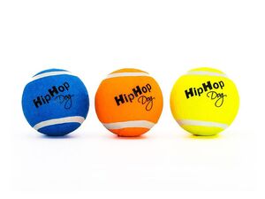 Trixie hračka pro psa hip hop tenisáky 3 ks, průměr 6,5 cm, svítící ve tmě