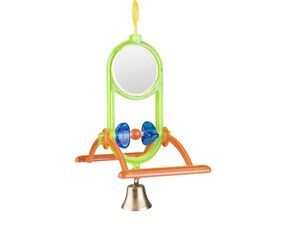 Flamingo hračka houpačka oboustranná se zrcátkem 12x7x16,5cm pro malé pa zeleno-oranžová