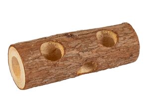 Flamingo hračka pro hlodavce dřevěný tunel 20 x 3,5 cm