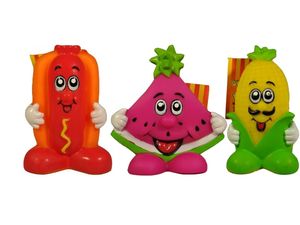 Magnum hračka pro psa 3 ks mix meloun,hot dog, kukuřice pískací 10 cm vinyl