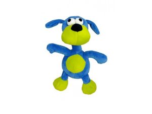 Papillon hračka pro psa pes pískací plyšová 20 cm modrý