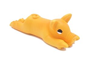 Flamingo hračka pro psa prasátko pískací 13 cm latex