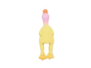 Flamingo hračka pro psa kachna pískací 13 cm latex