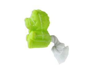 Flamingo hračka pro psa lev 4,5 cm s bavlnou vinyl zelená