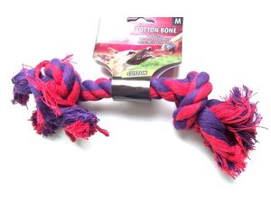 Flamingo hračka pro psa uzel bavlna 30 cm 125 g fialovo-červená