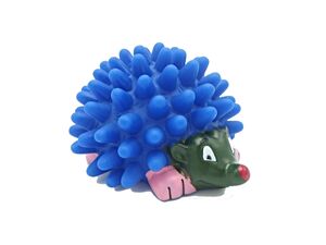 Flamingo hračka pro psa ježek 10 cm vinyl modrá