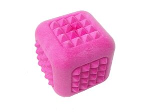 Flamingo hračka pro psa kostka na pamlsky s vůní maliny 7 cm růžová