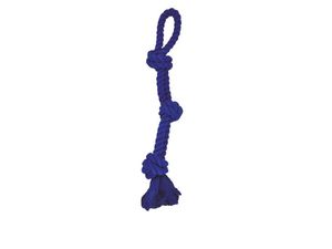 Nayeco hračka pro psa přetahovadlo bavlna s 3 uzly 60 cm 630 g modrá