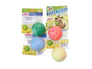 Sum-plast hračka pro psa míč tvrdá guma průměr 5 cm mix barev s vůní vanilky