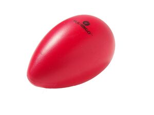 Flamingo hračka pro psa plastové vejce S průměr 8 cm x 12,5 cm červená