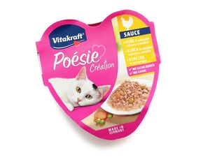 Vitakraft Poésie Creation kuře zelenina v omáčce 85 g, vanička+ dárek Vitakraft cat Yums 1
