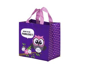 Nákupní taška na pamlsky Sova 10 l 27 x 25 x 15 cm modrá