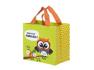 Nákupní taška na pamlsky Sova 10 l 27 x 25 x 15 cm žlutá