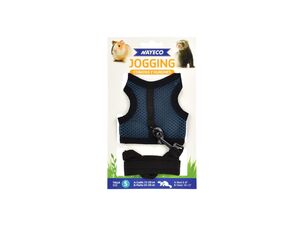 Postroj jogging a vodítko S pro morče a fretku tmavě modrý 15/24 cm