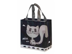 Nákupní taška na pamlsky Miau 10 l 27 x 25 x 15 cm černá