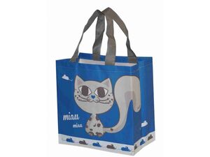 Nákupní taška na pamlsky Miau 10 l 27 x 25 x 15 cm modrá