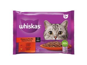 Whiskas Klasické pokrmy ve šťávě 4 x 85 g kapsa hovězí, kuřecí