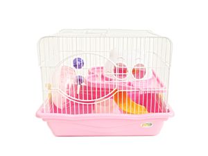 Tatrapet klec pro křečky 35,5 x 26,5 x 27 cm s výbavou růžová