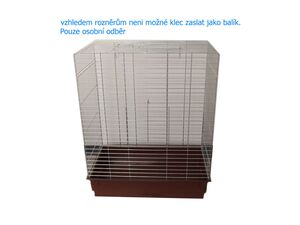 Klec velký papoušek 75,5 x 44 x 92 cm hnědá drát zinek