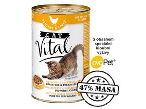Cat Vital 415 g kuře a játra v želé